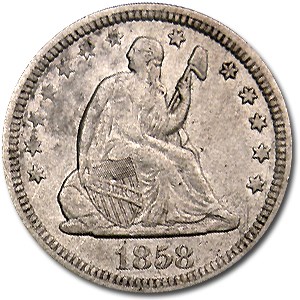 1858 Liberty Seated Quarter XF (Details) 1858 Liberty Seated Quarter XF (Details)